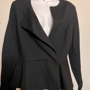 Cabi Agency Black Peplum Jacket Womens Size 8